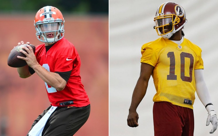 Manziel brilla y RG3 fuera