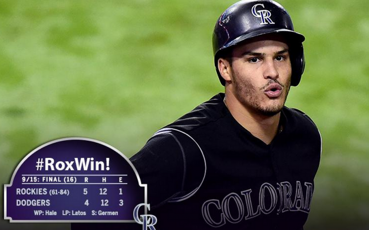 Épico palo de Nolan Arenado vs los Dodgers