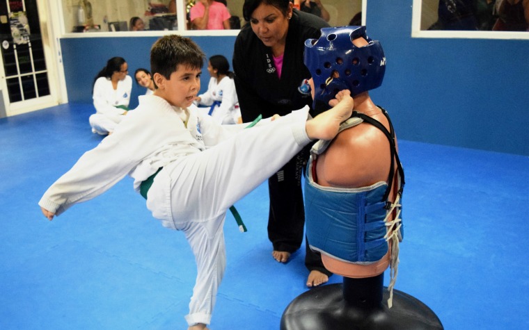 A escena el International Taekwondo Open Ineabelle Díaz