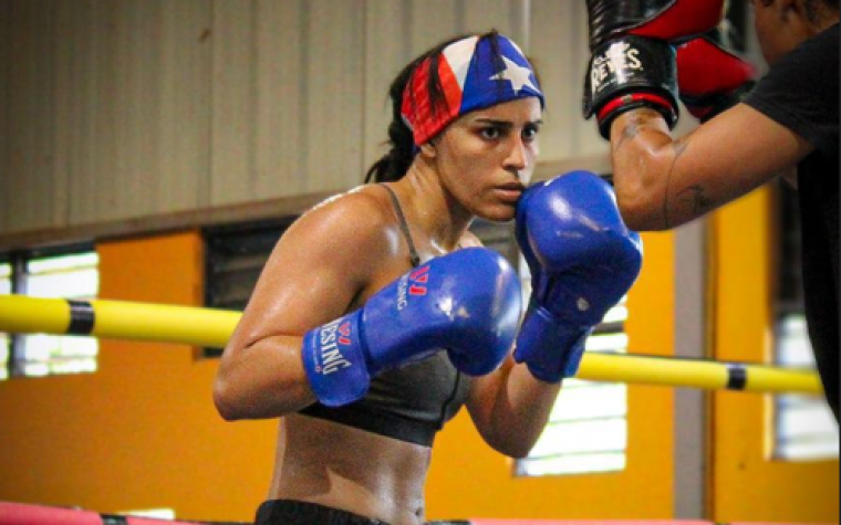 Tatiana, ayer en Boxeo, en Derecho mañana