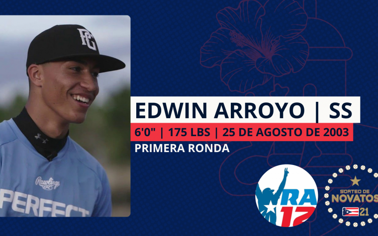 Edwin Arroyo 1er seleccionado Sorteo de Novatos