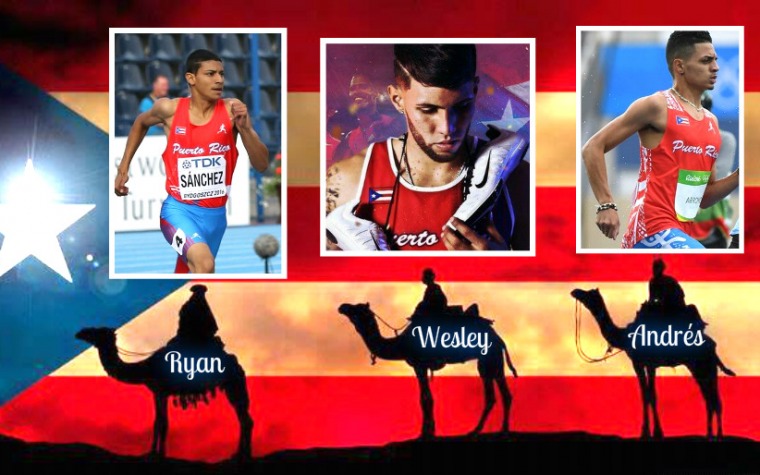 'Los 3 Reyes Magos' boricuas copan los 800 mts. en Jamaica